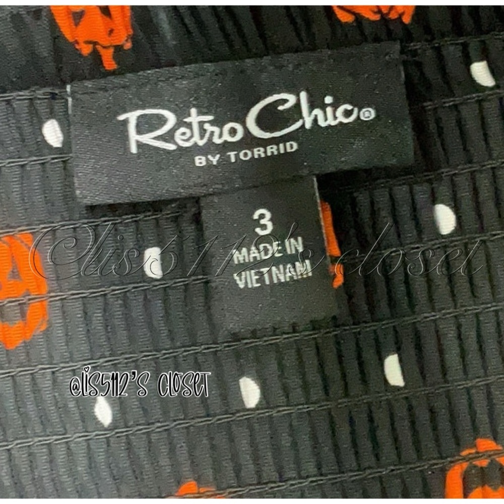 NWOT Torrid Retro Chic Polka Dot Pumpkin Halloween Pinup Swing Dress 3X 22 24 - Picture 10 of 15